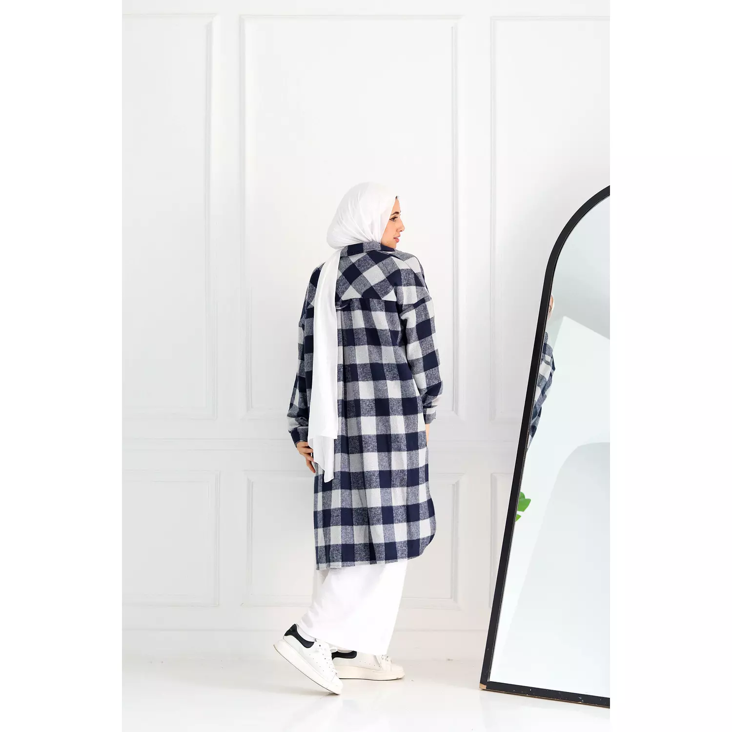 Blue Checkered Oversize Shirt 2