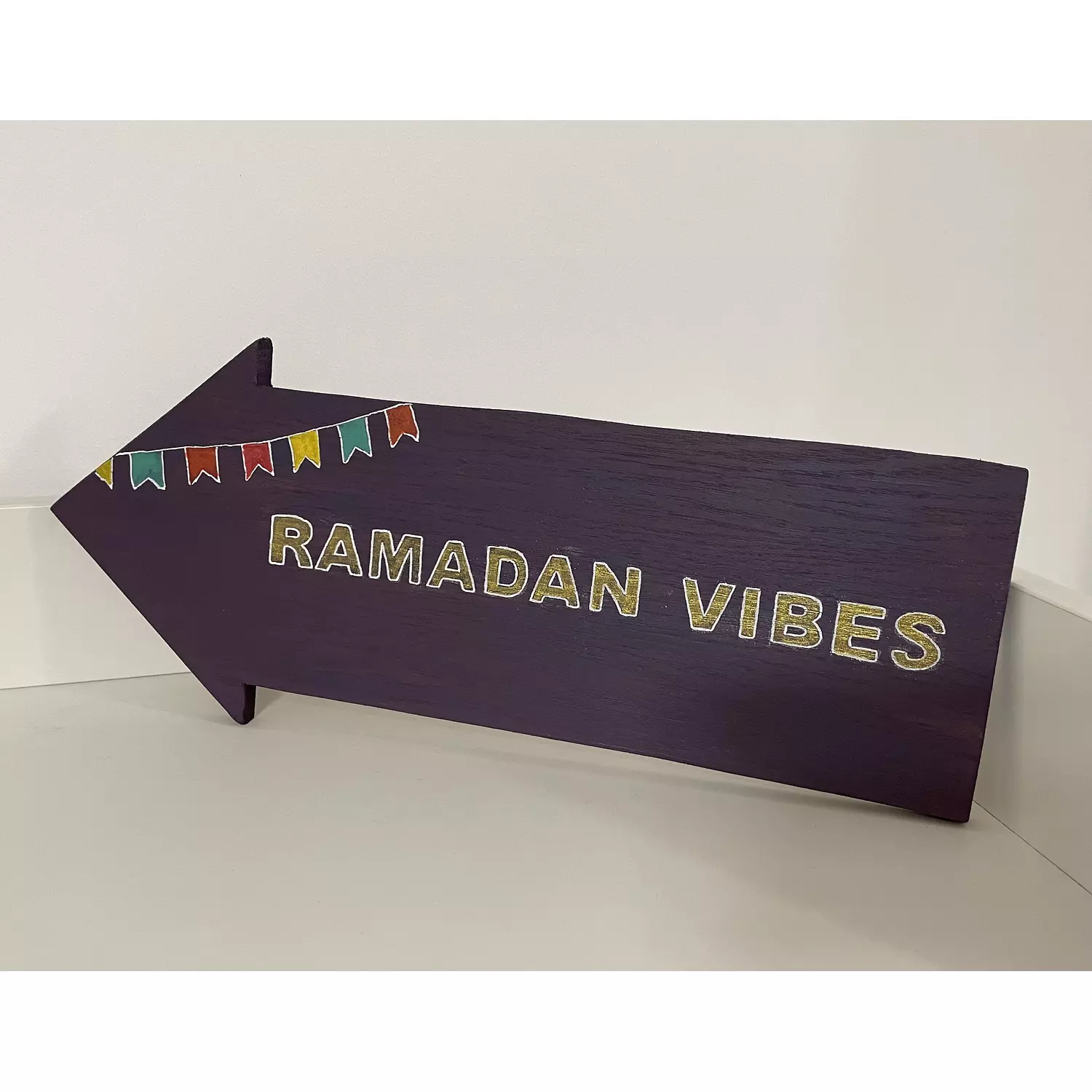 Ramadan vibes arrow hand painted 40 cm * 17 cm  hover image