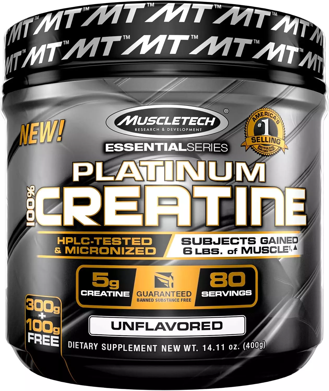 Muscletech platinum creatine 80 servings 5g creatine UNFLAVORED hover image