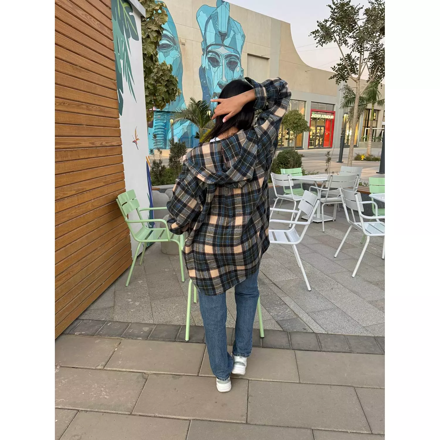 Wool plaid oversized shirt  10