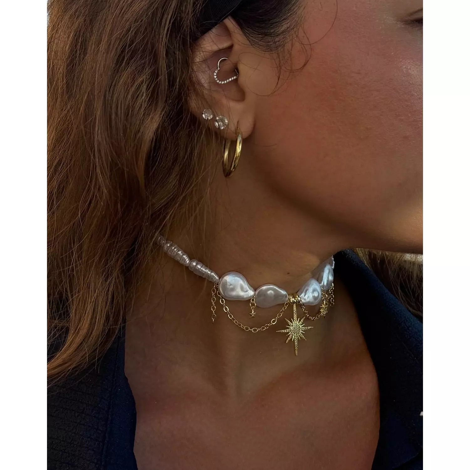 Sunshine pearly choker 1