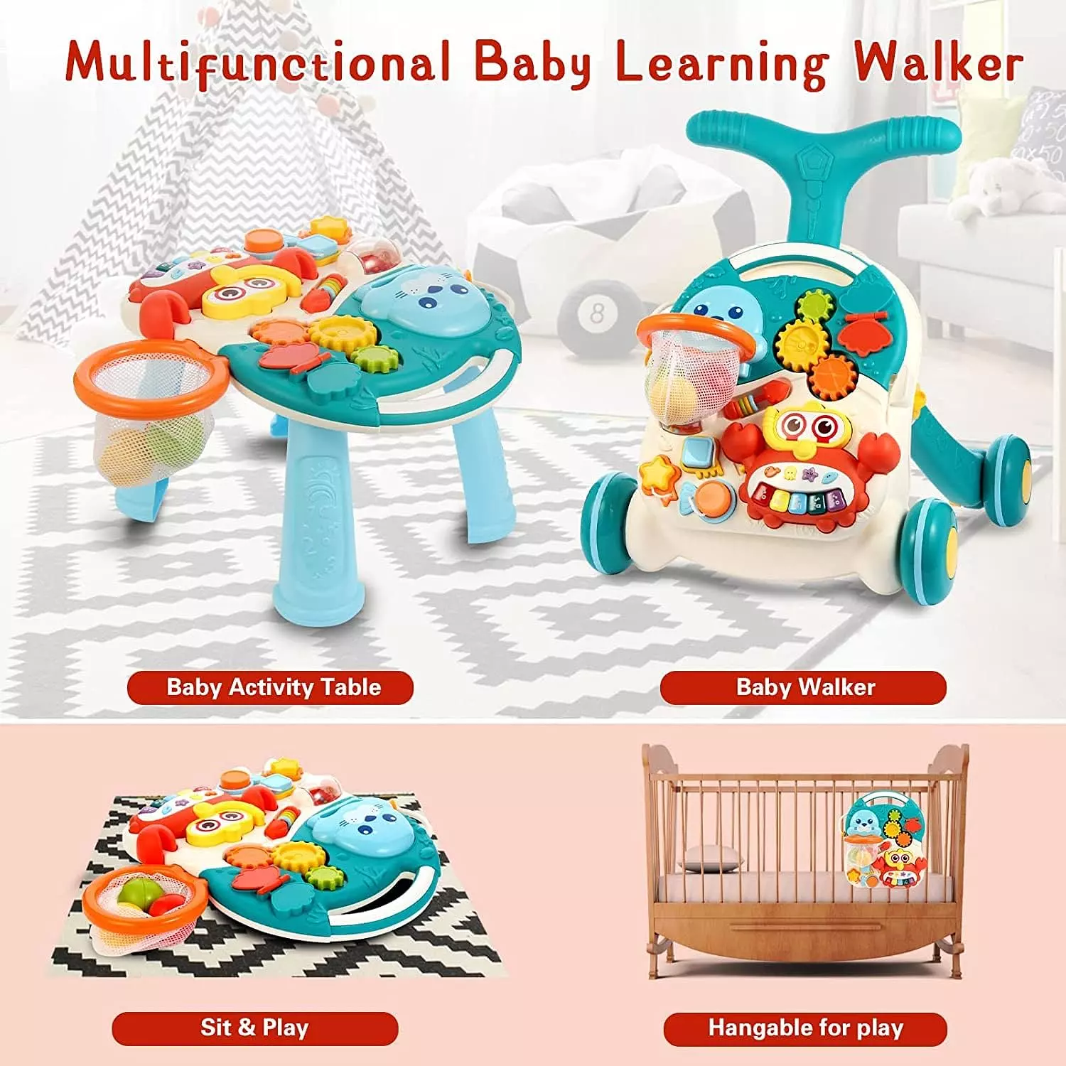 2 in 1 Walker & Active Table  2