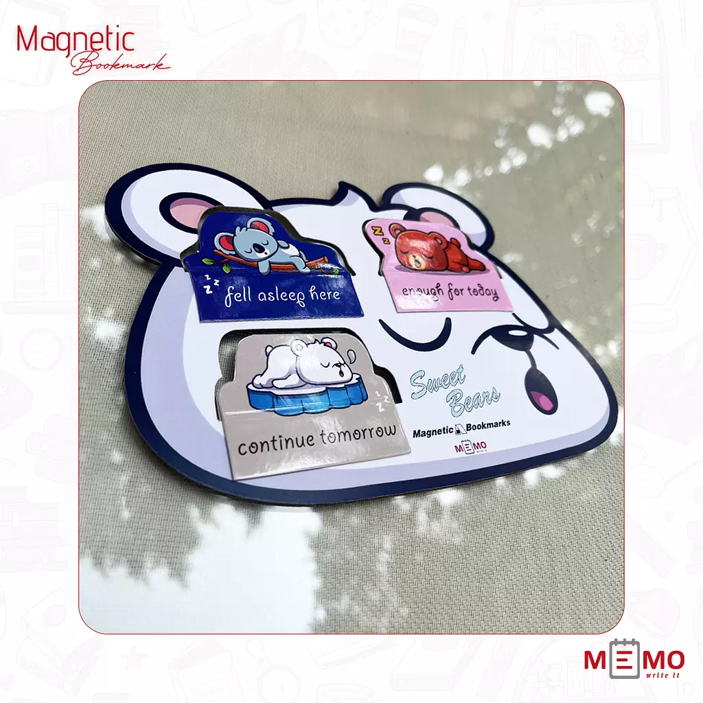 Memo  Magnetic Bookmarks "Sweet Bears" (3 pcs)