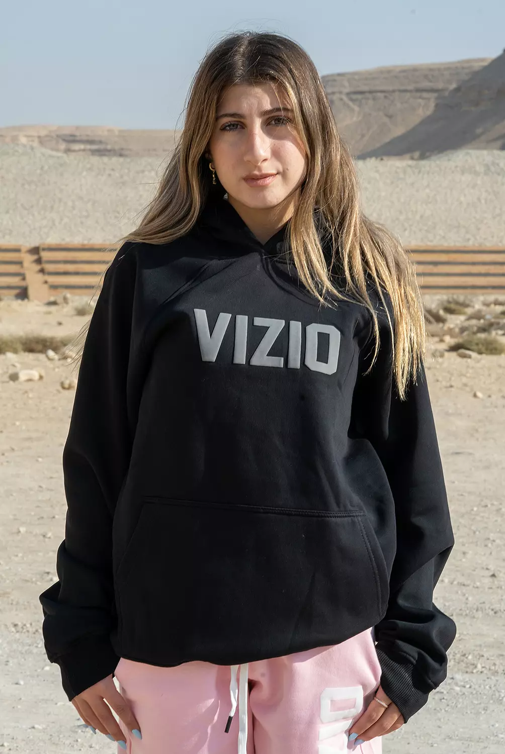 Black " V " Hoodie hover image