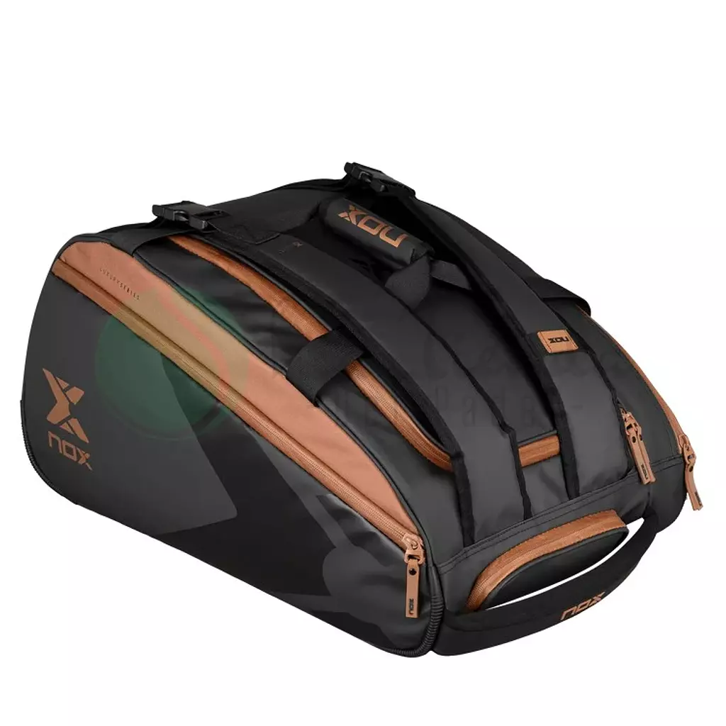 Nox Luxury Open Padel Bag - Black-Brown 2025