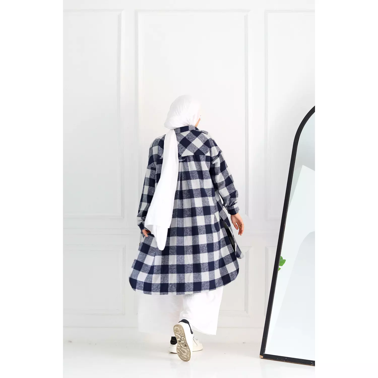 Blue Checkered Oversize Shirt 3