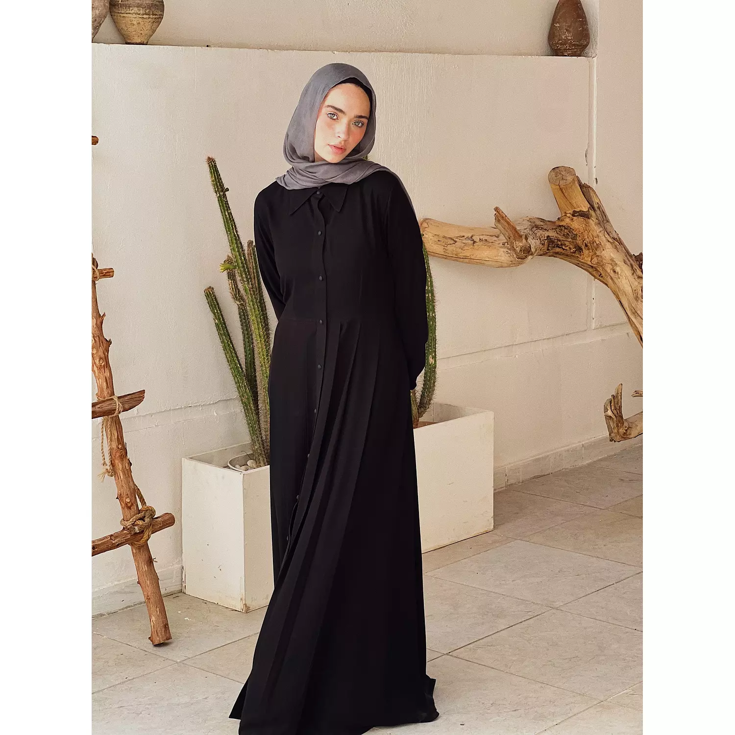 The Buttoned Abaya  2