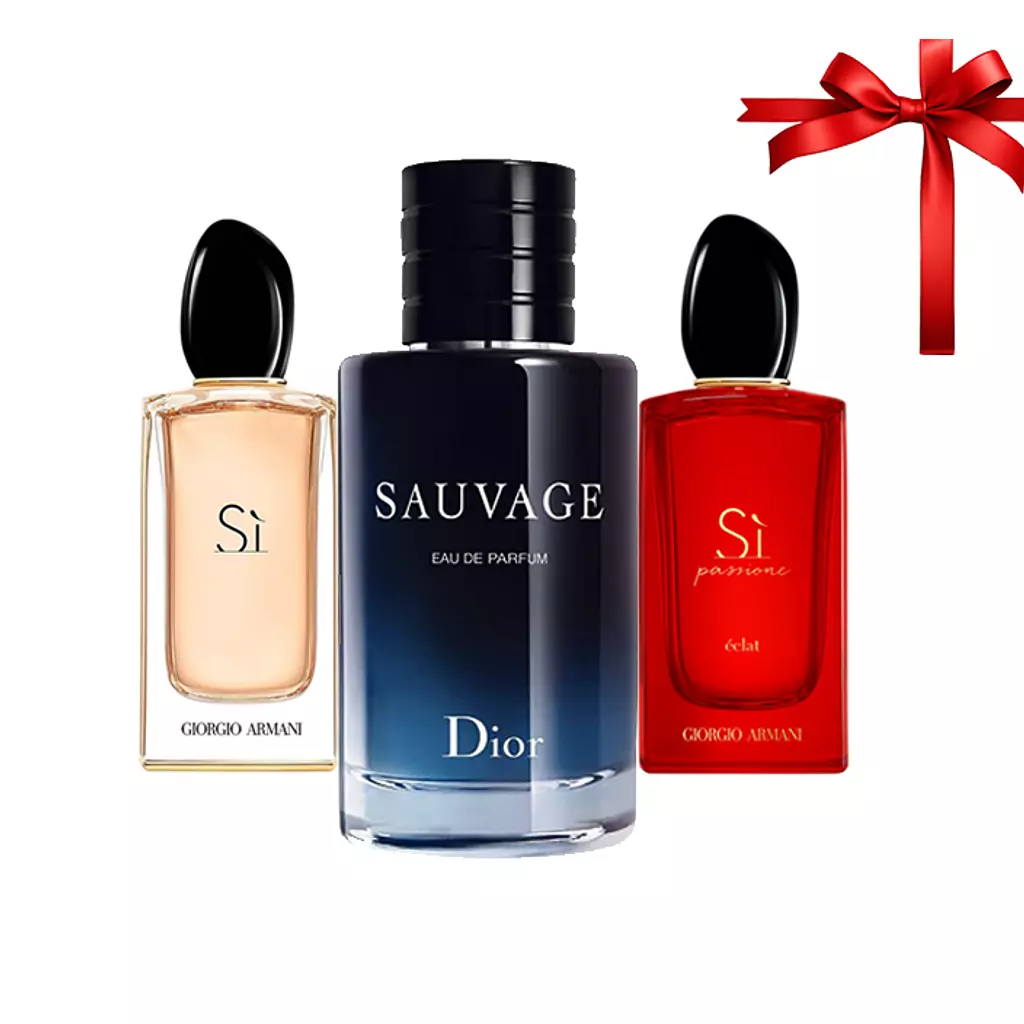 Sliver Rose Pack (Dior Sauvage + Si EDP + Si Passione)