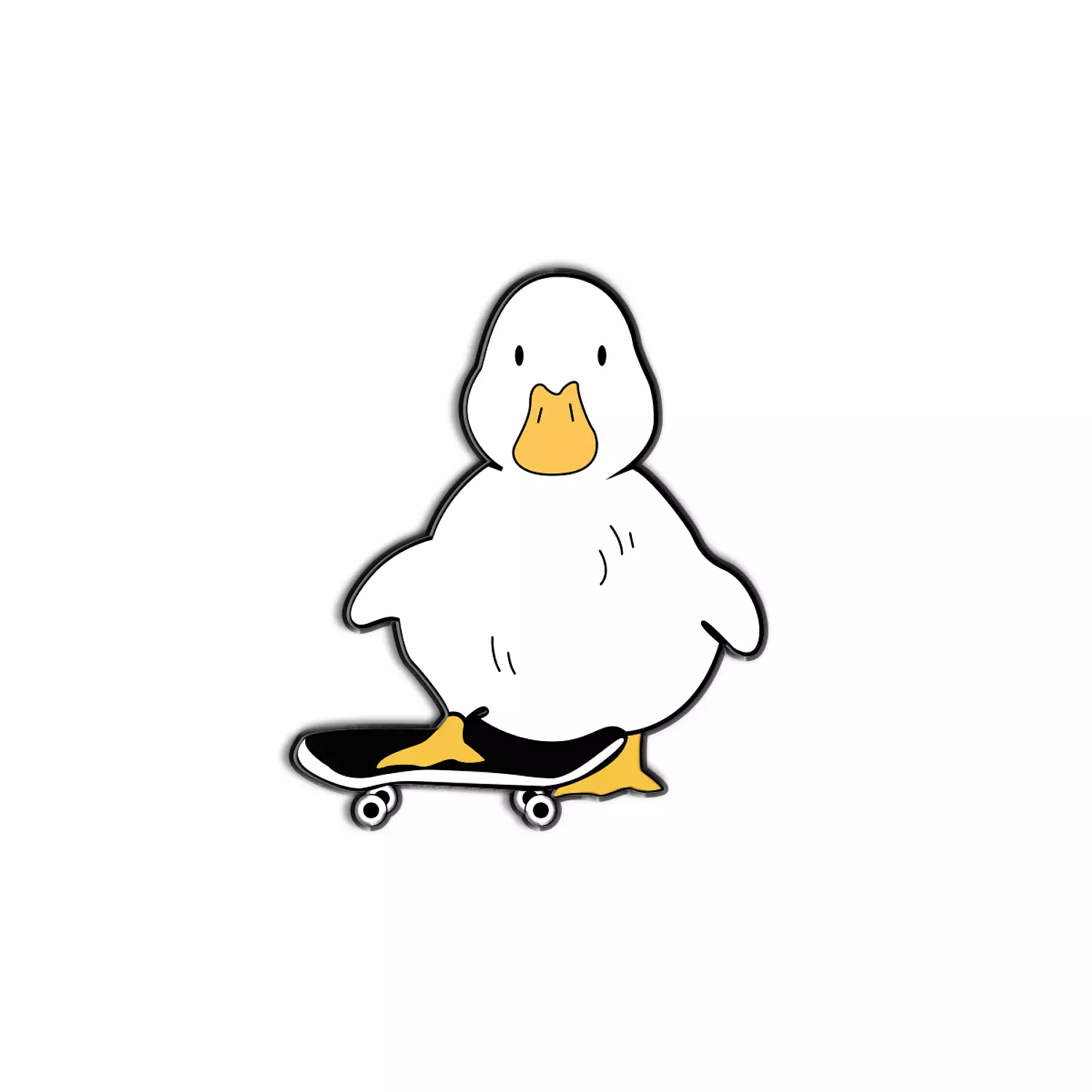 Duck 🦆 with skateboard 🛹 hover image