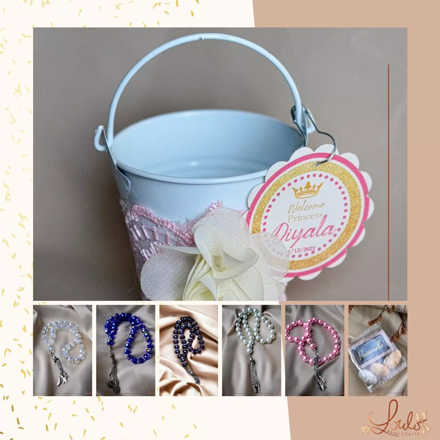 Baby Shower  Ruffles Metal Buckets   8