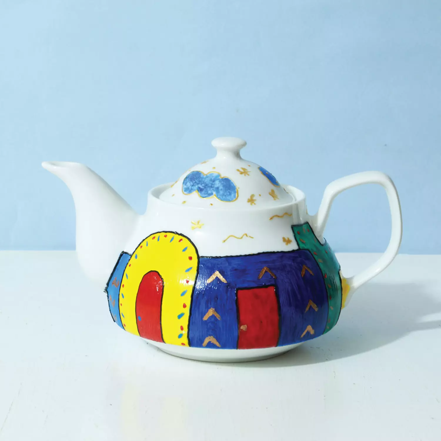 Nubian Houses Teapot  1