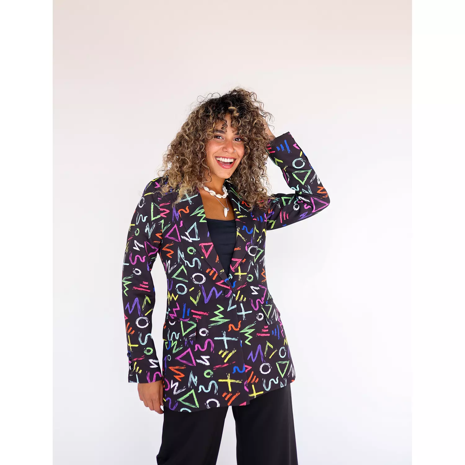 Graffiti Printed Blazer hover image