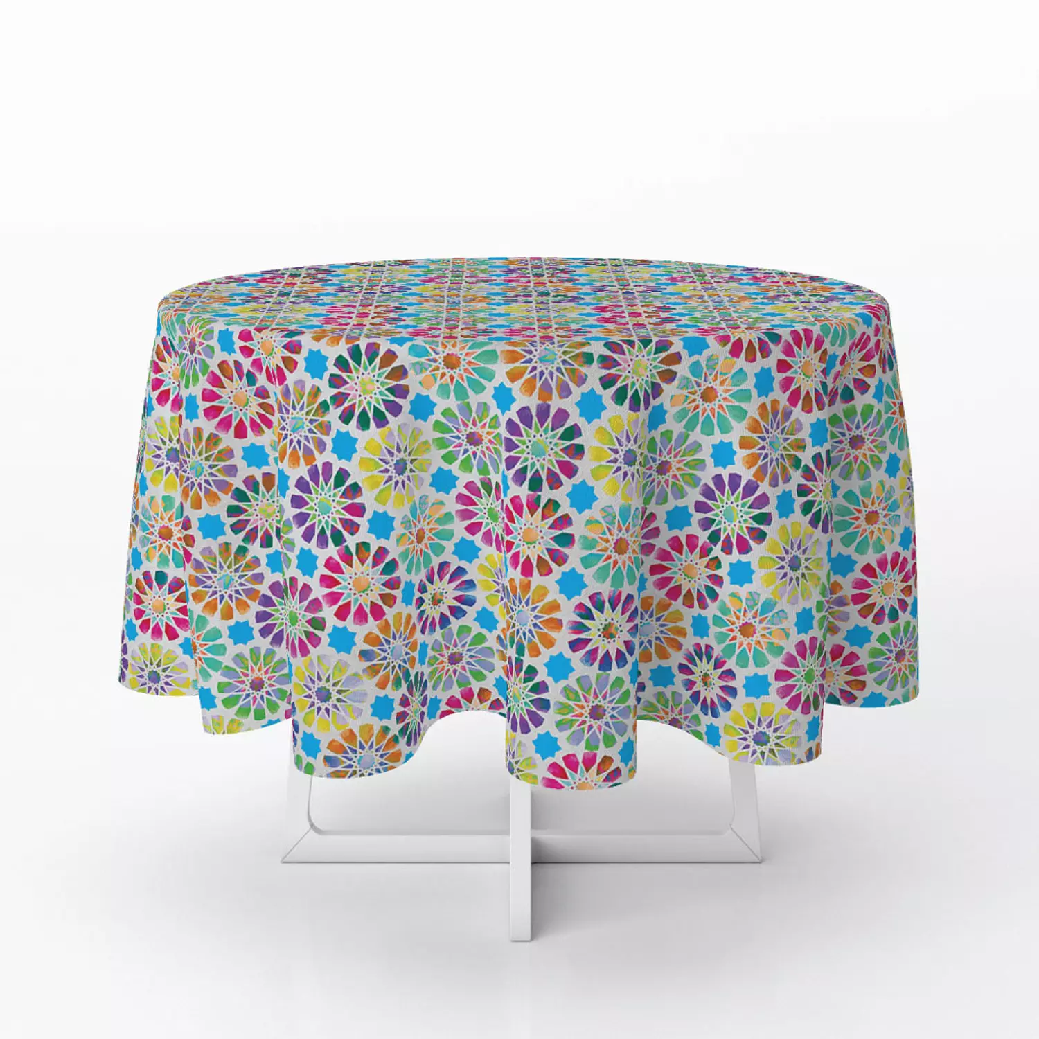 Technicolor Islamic Star Table Cover 1