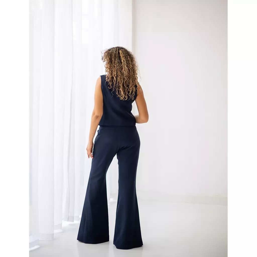 Navy blue flare pants 