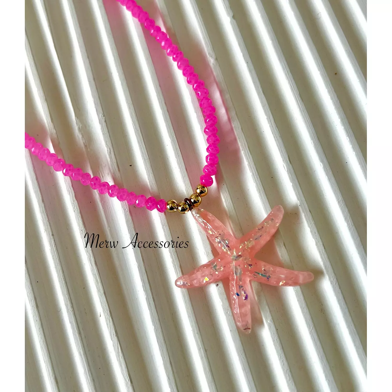 Pink star necklace  hover image