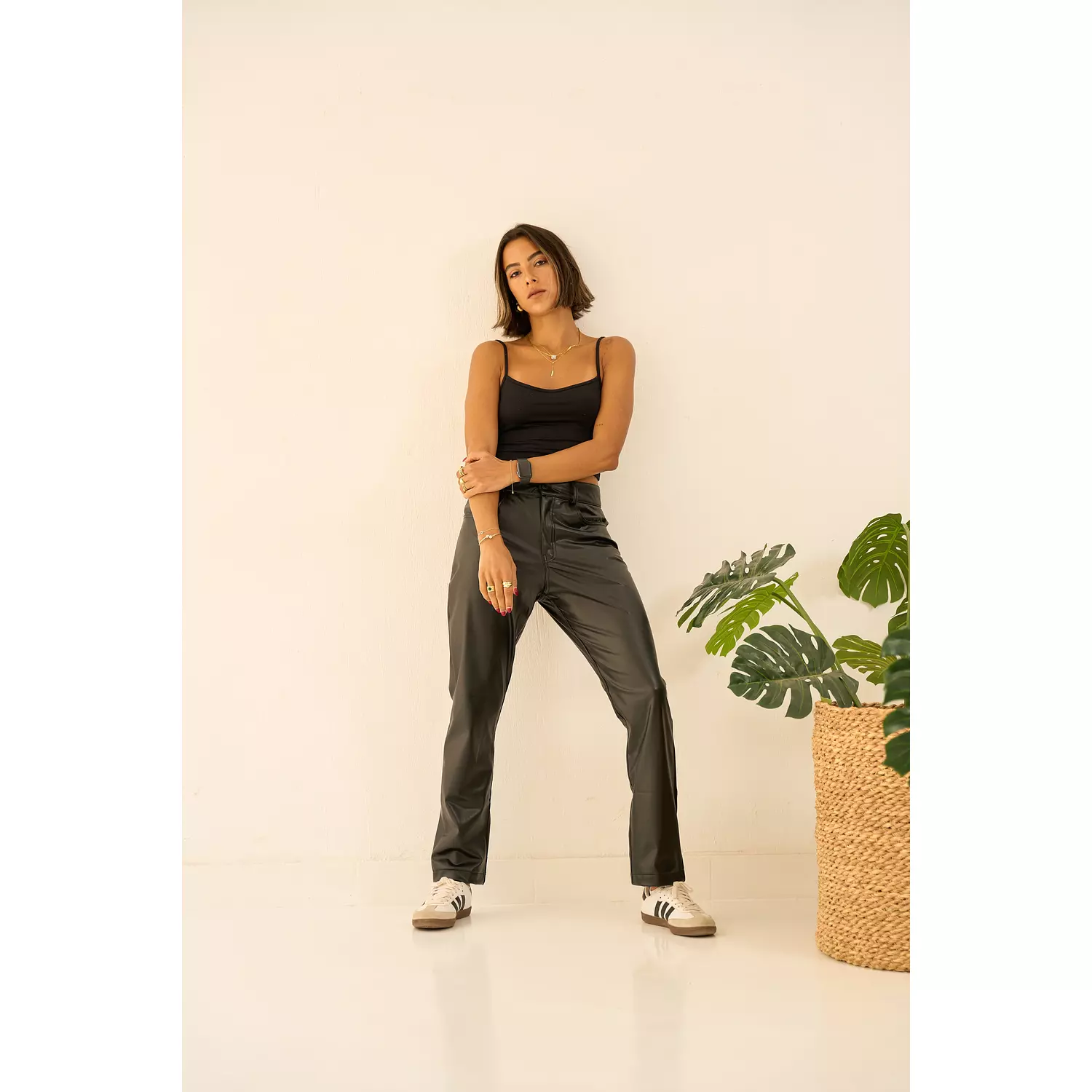 Black Leather pants  hover image