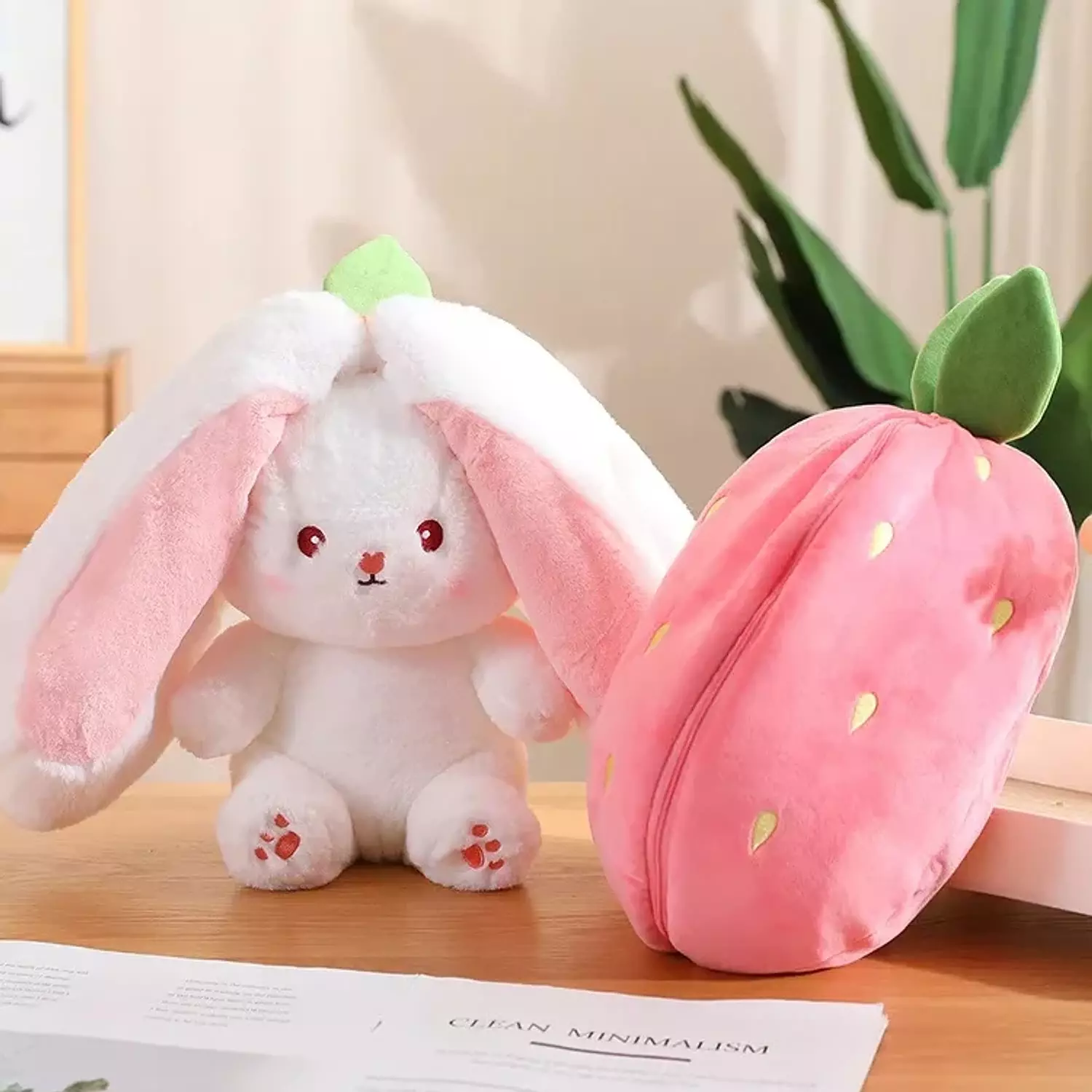 Strawberry Bunny Plush Toy  2