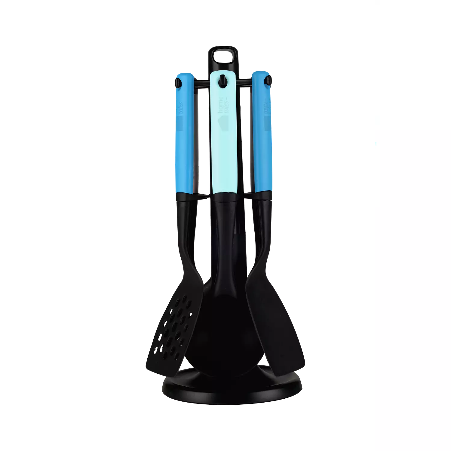 6 piece Essential™ Kitchen Utensil Set With Rotating Stand + (BLUE) 1