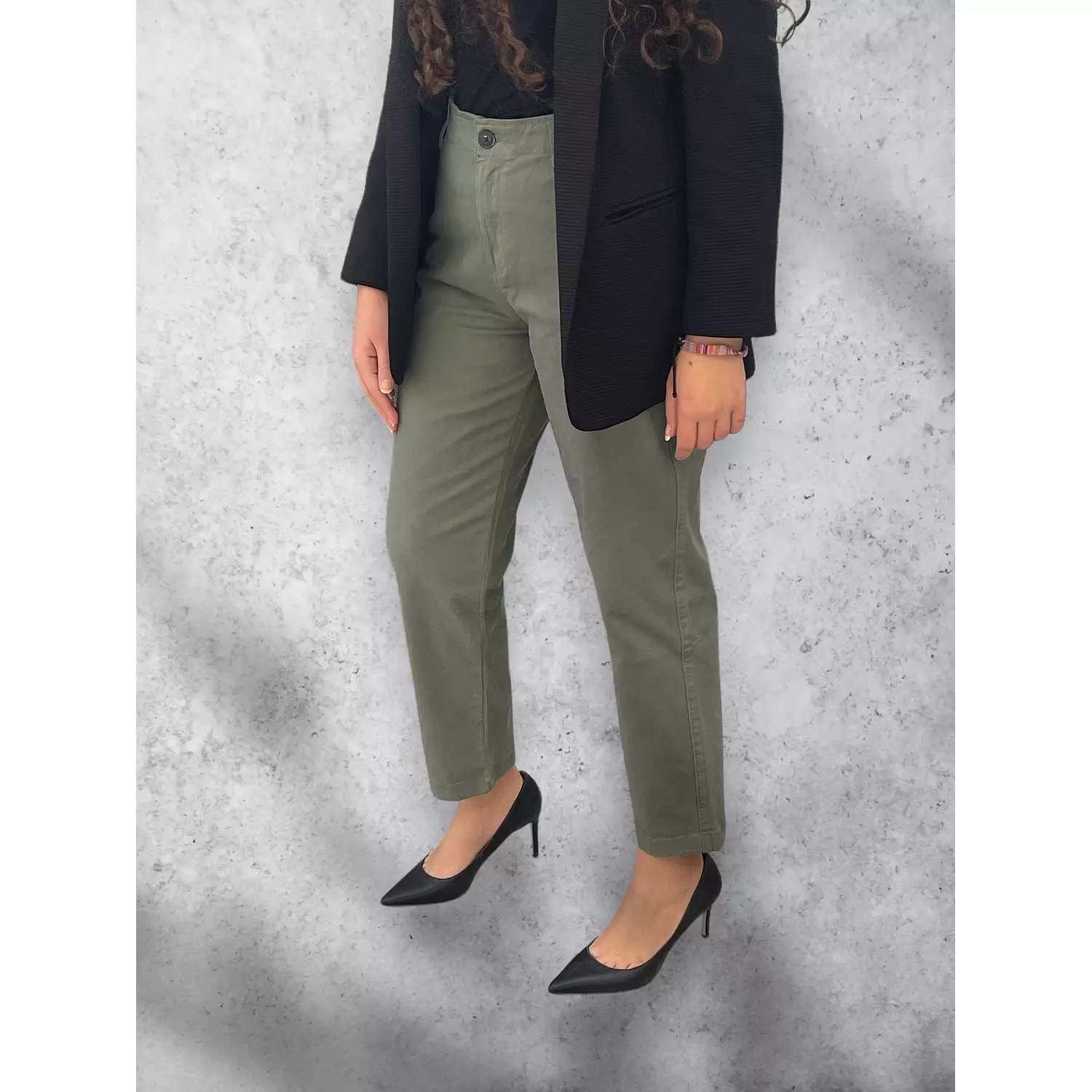 Formal Gabardine pants Boss olive 2