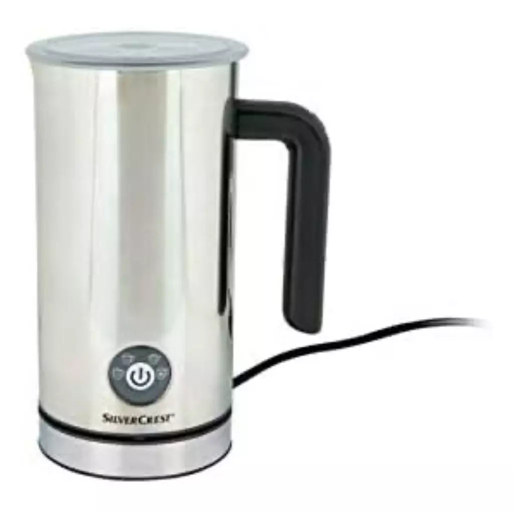  SilverCrest Large Fast 500W Automatic Milk Frother, Hot & Cold Milk Functionality, 300ml Milk Heating / 150ml Milk Frothing, 4 Functions - Automatic Foam