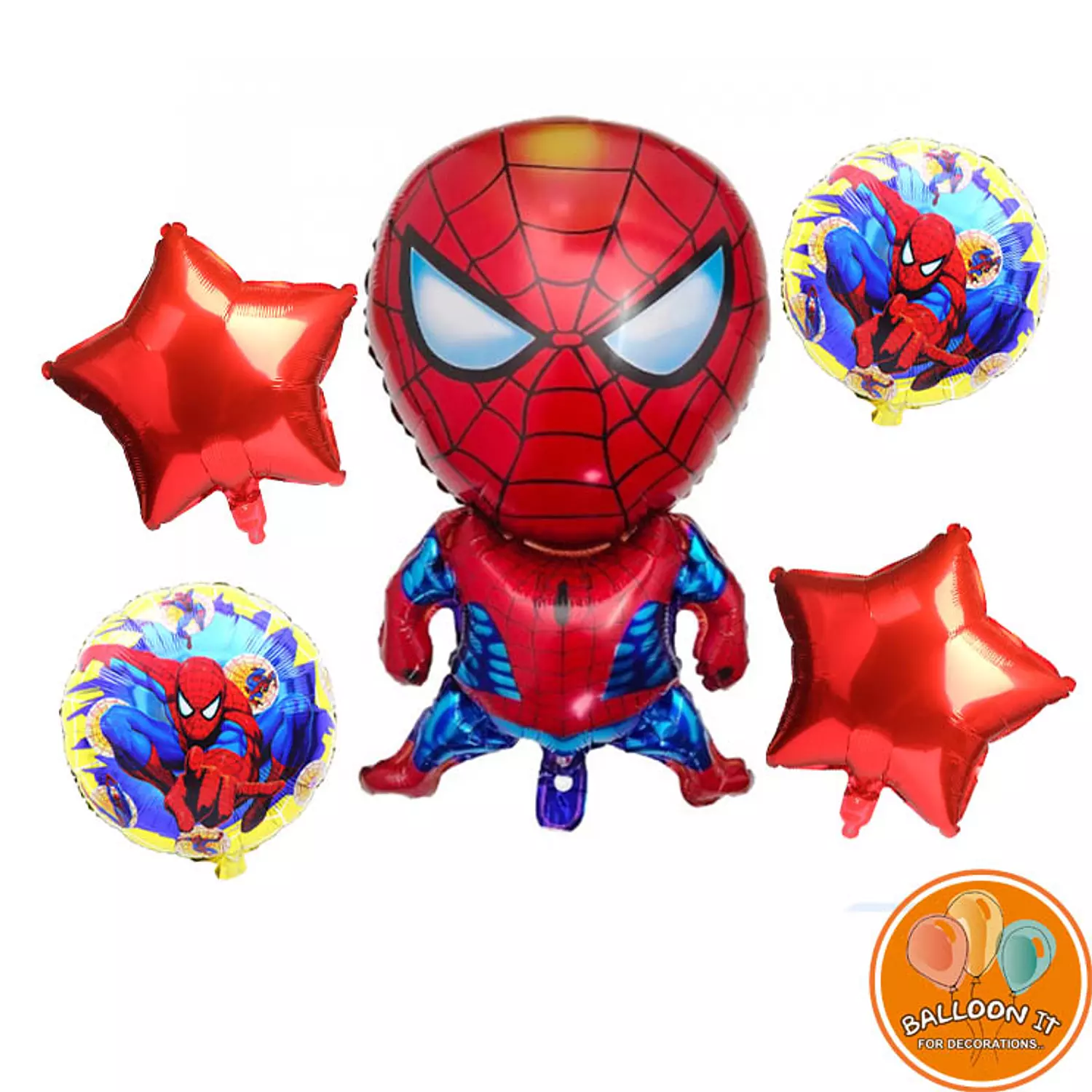 Spiderman Foil Balloons 5pcs for Boy Girl Kids Birthday Party Decoration hover image