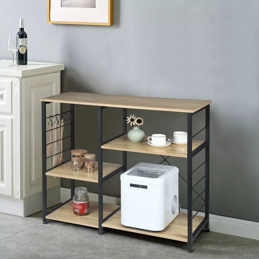 Kitchen Storage Beige Metal & MDF - SIN060