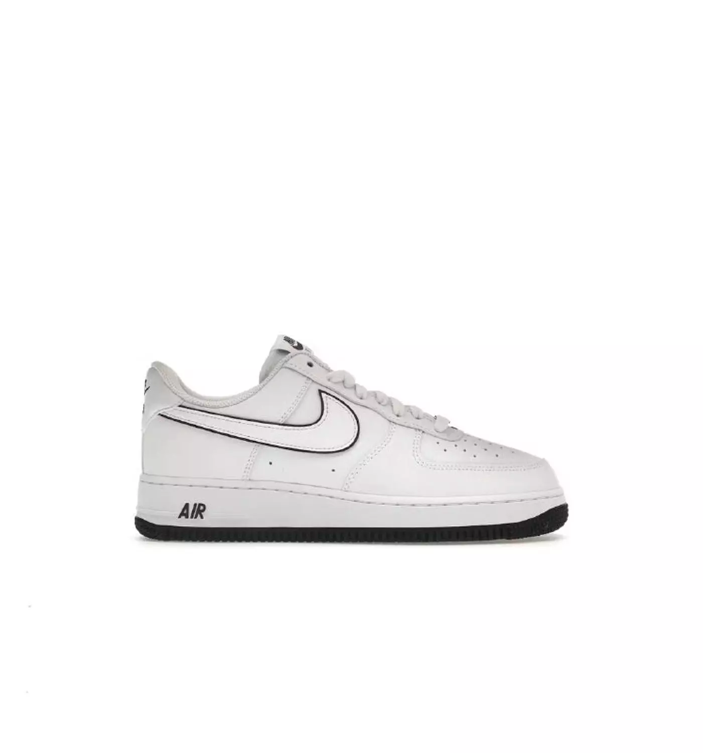 Nike Air Force 1'07 Low White Black Outline Swoosh hover image