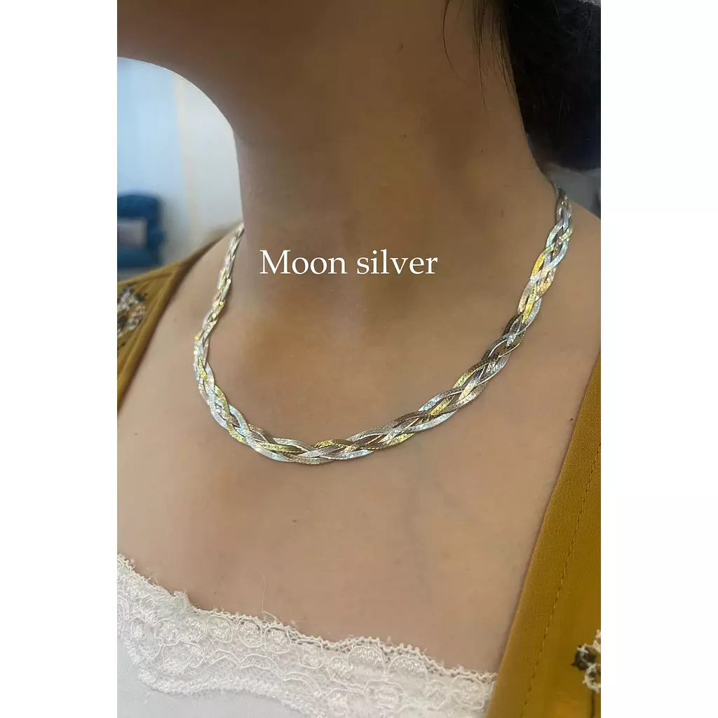 tangled neckalce (silver & gold plated)