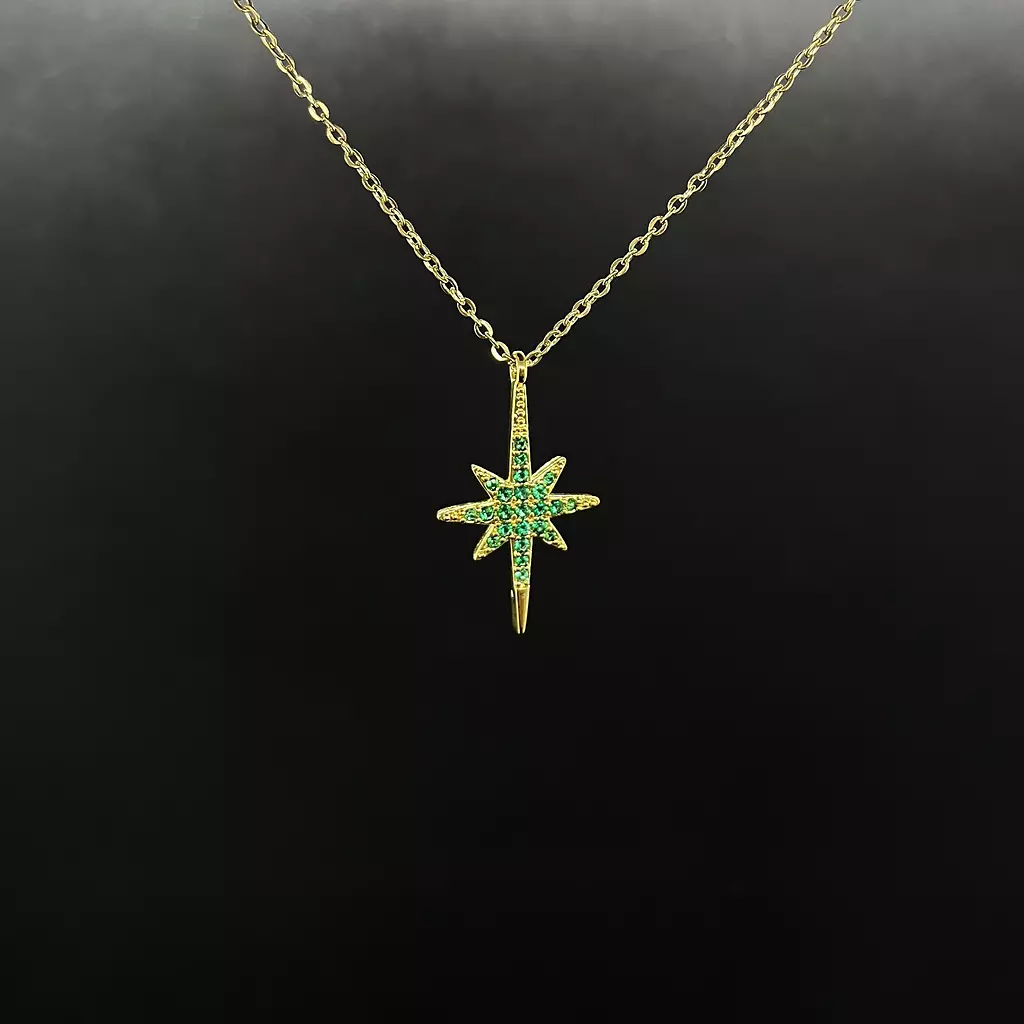 Gold North Star Necklace