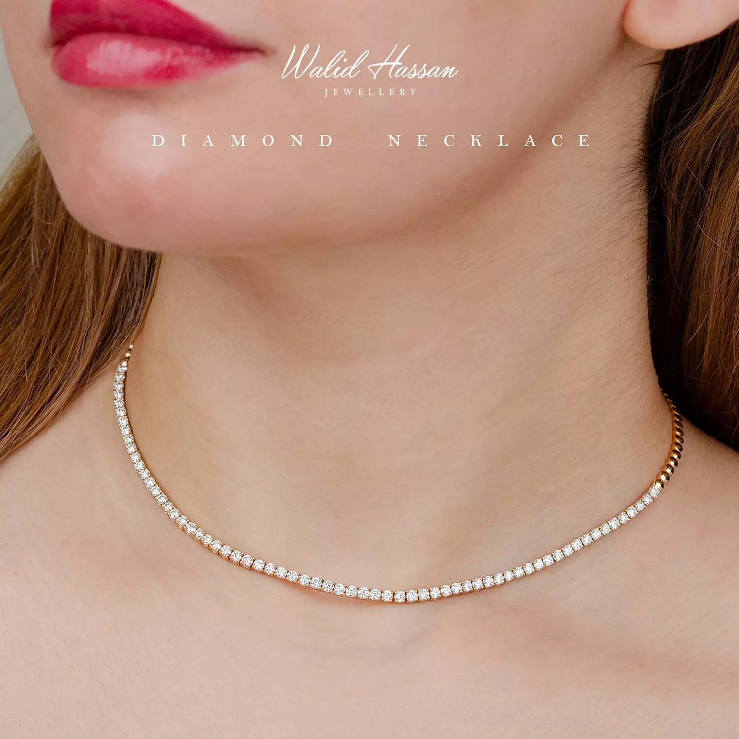 diamond choker hover image