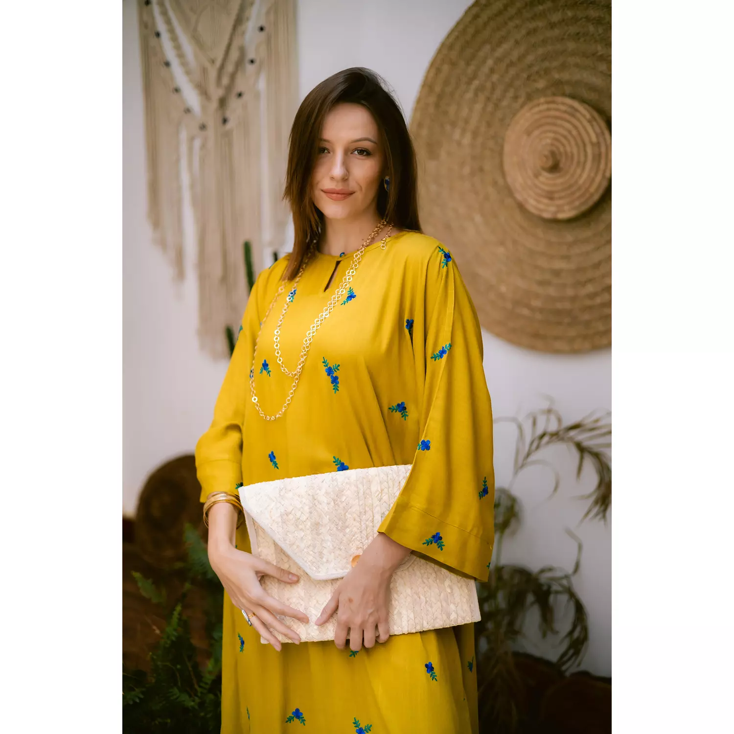 Mustard linen dress 6