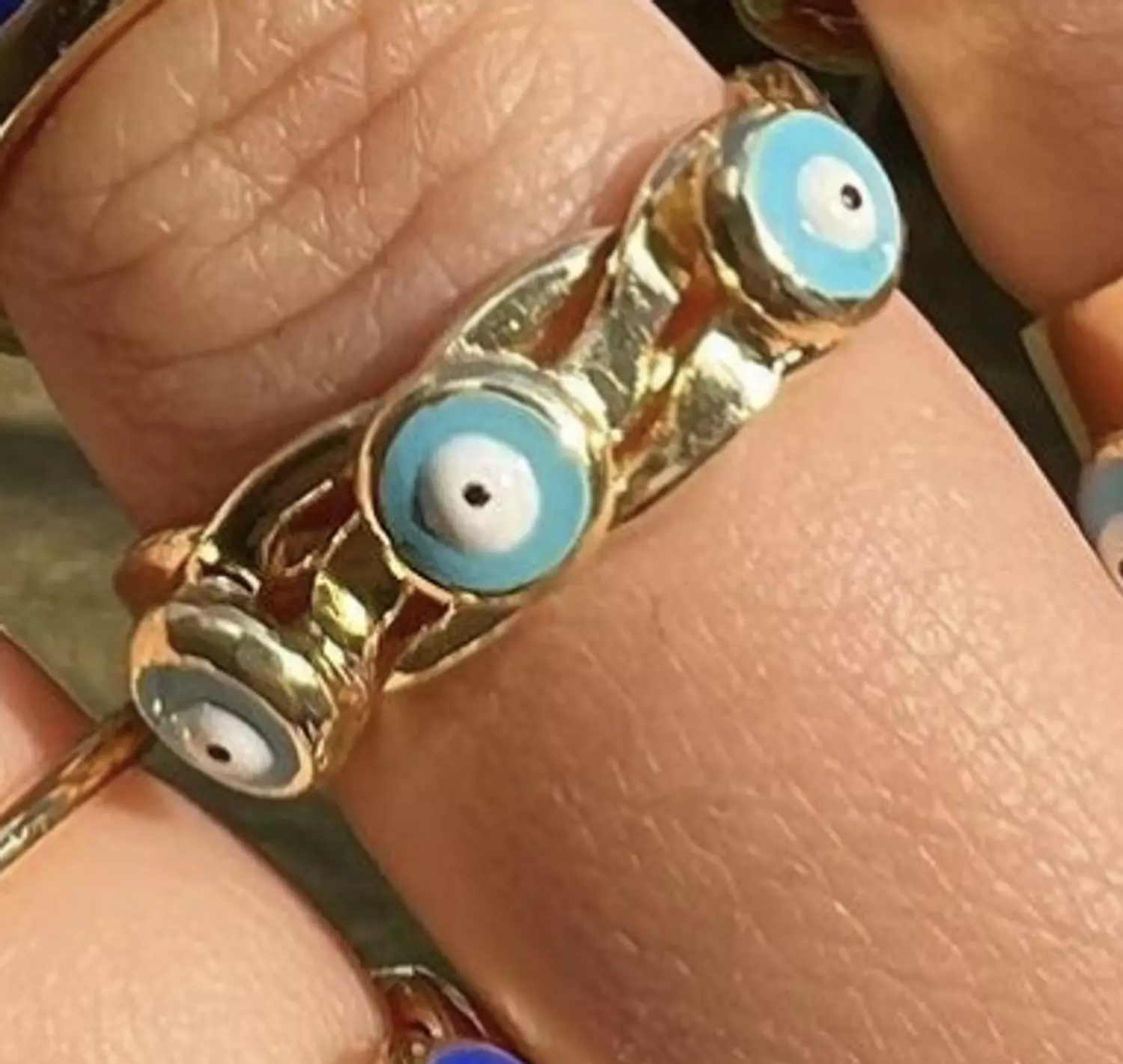 Triple Evil eye ring 3