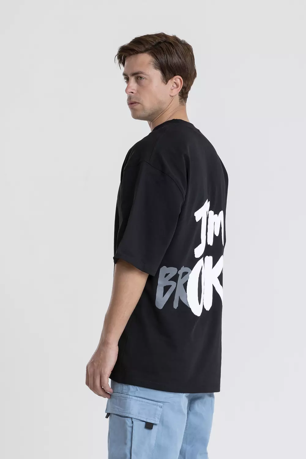 TEXT OVERSIZED COTON T-SHIRT 7