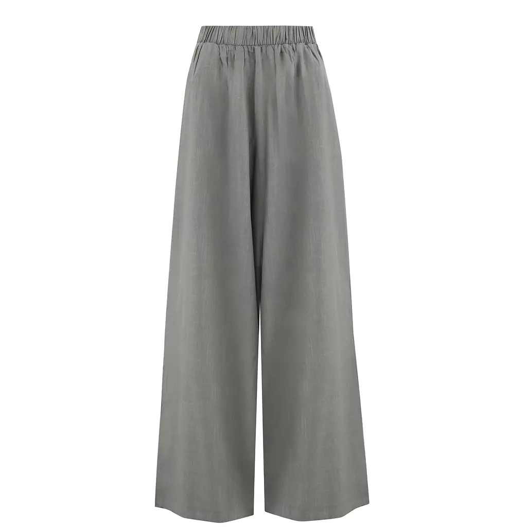 Olive Wide leg Linen Pants