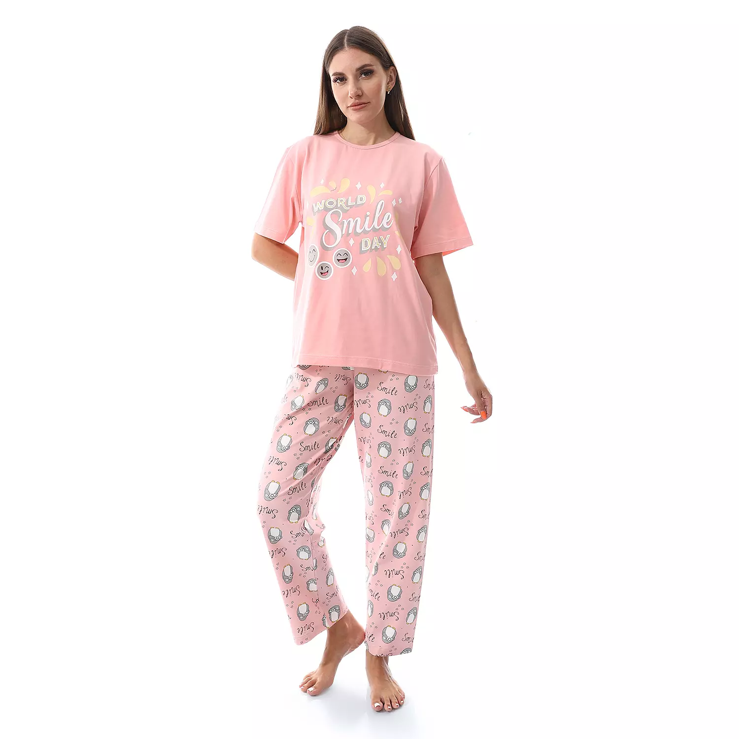 Women Smile Pj - 2475 - Pink hover image