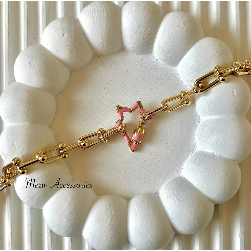 Pink star bracelet 