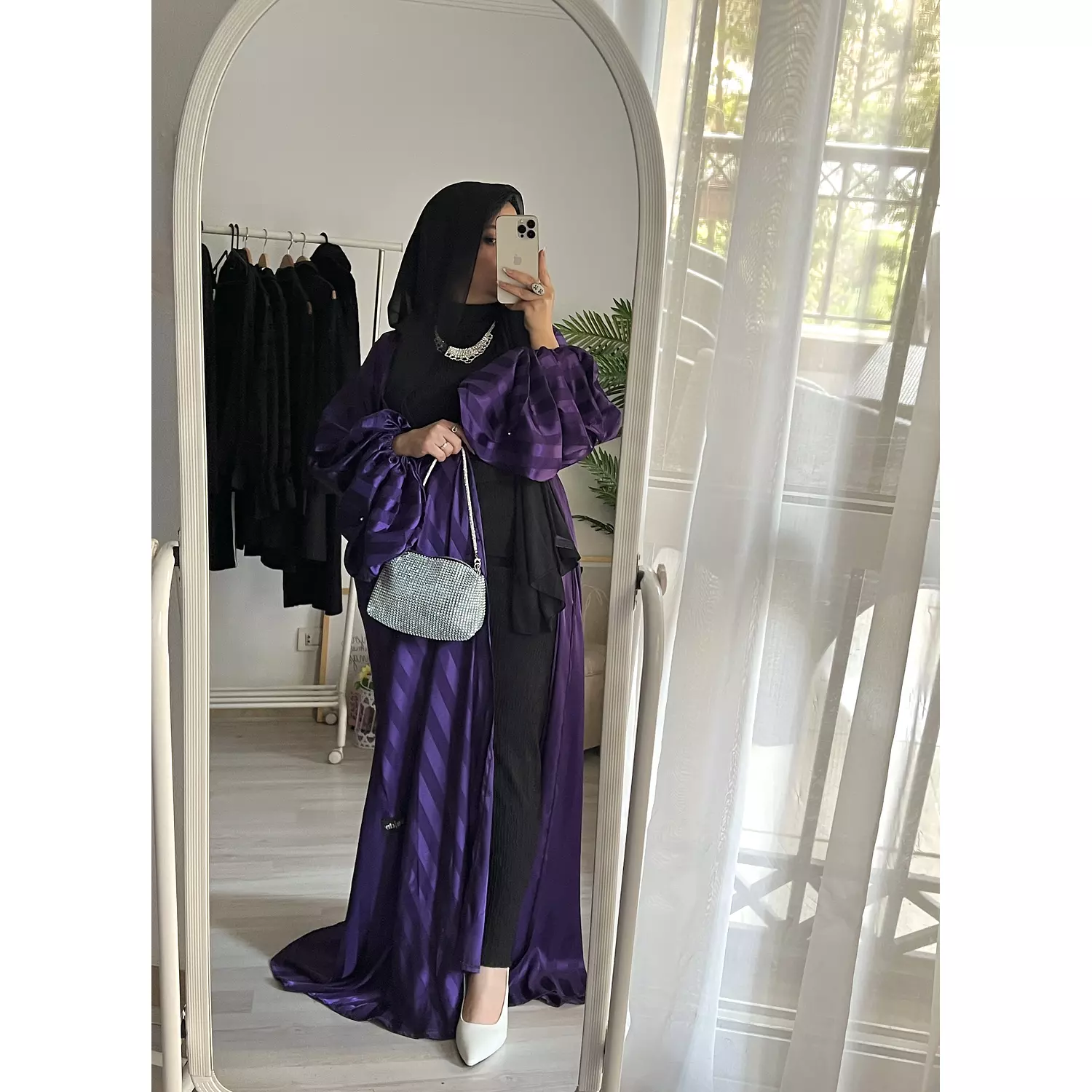 Purple abaya 0