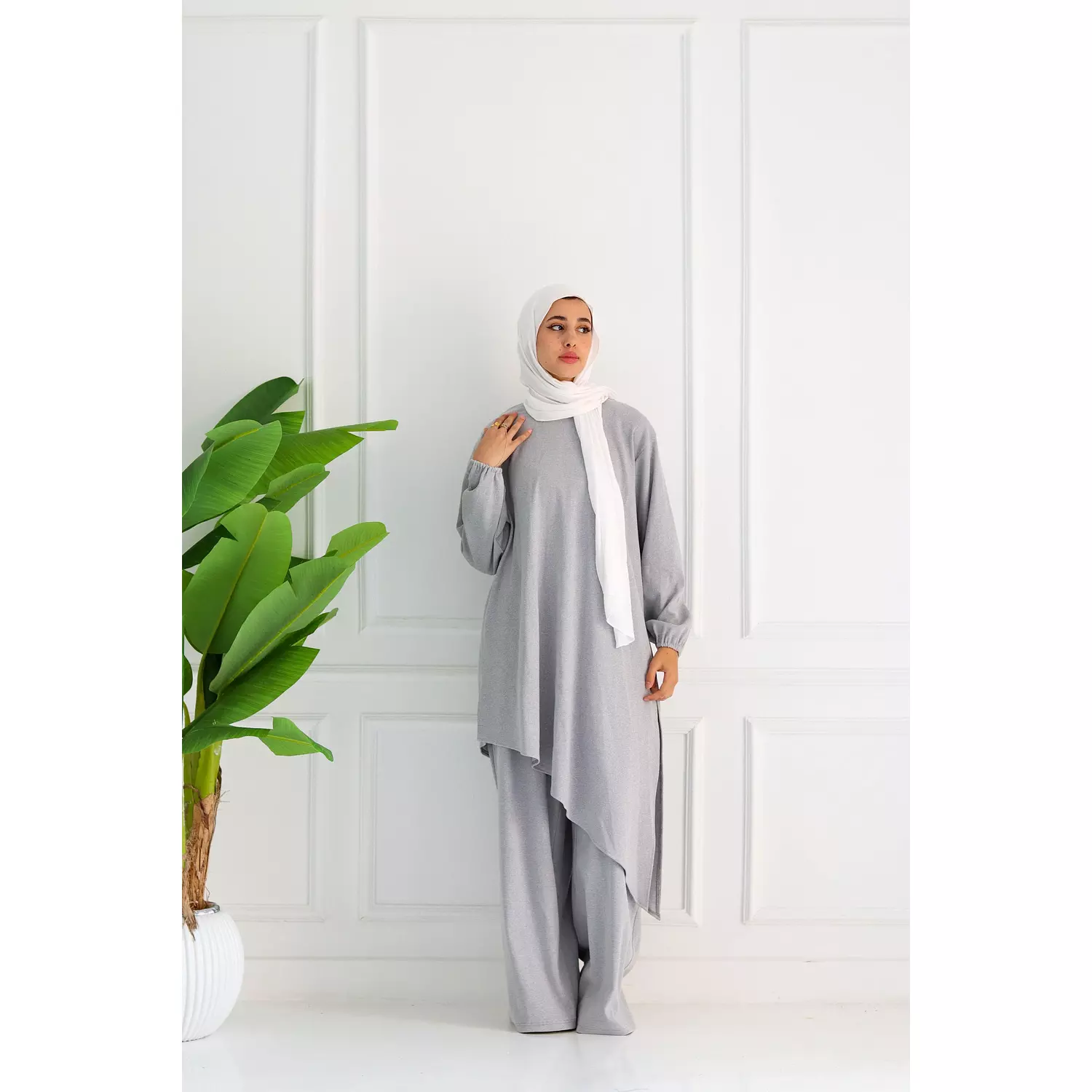 Light Grey Set Tunic & Pants 2