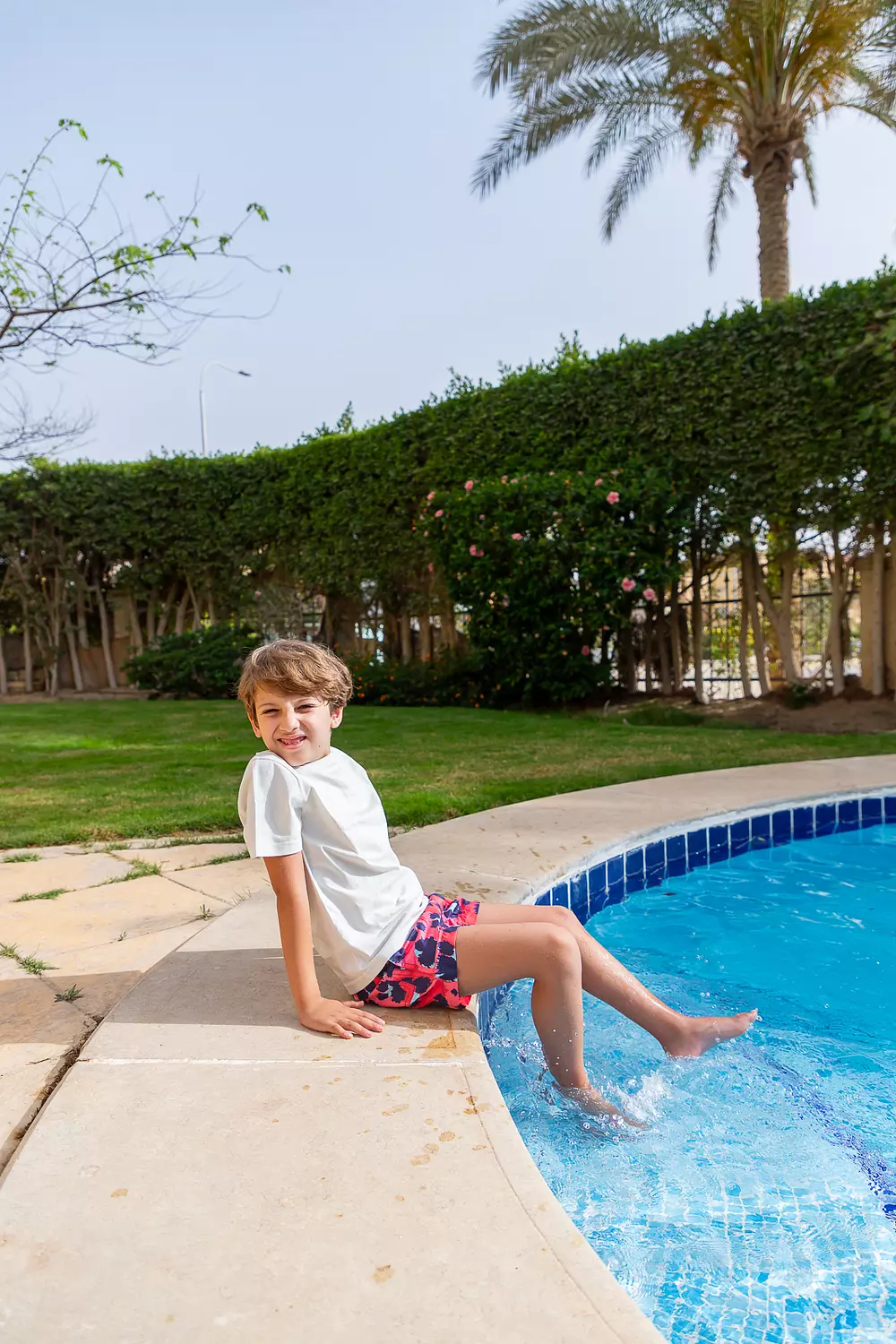 Pink leopard swim shorts  2