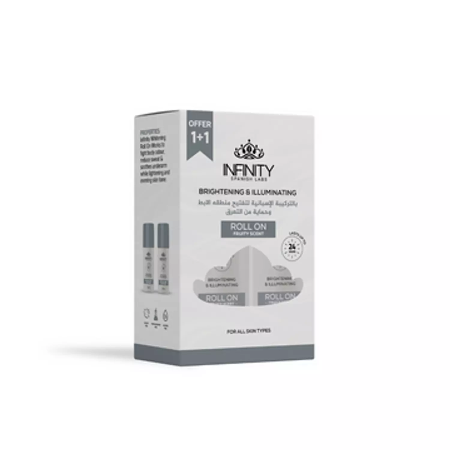 Infinity Fruity Scent Roll-On Extra Whitening - 80 ml (1+1) hover image