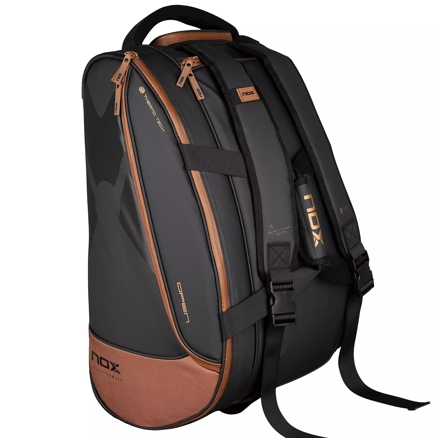 Nox Luxury Open Padel Bag - Black-Brown 2025 2