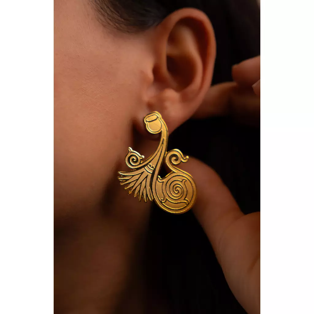 Golden Spiral Earrings