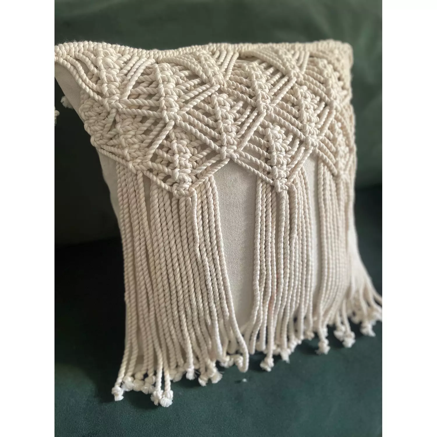 Spike Cotton Macrame Cushion      1