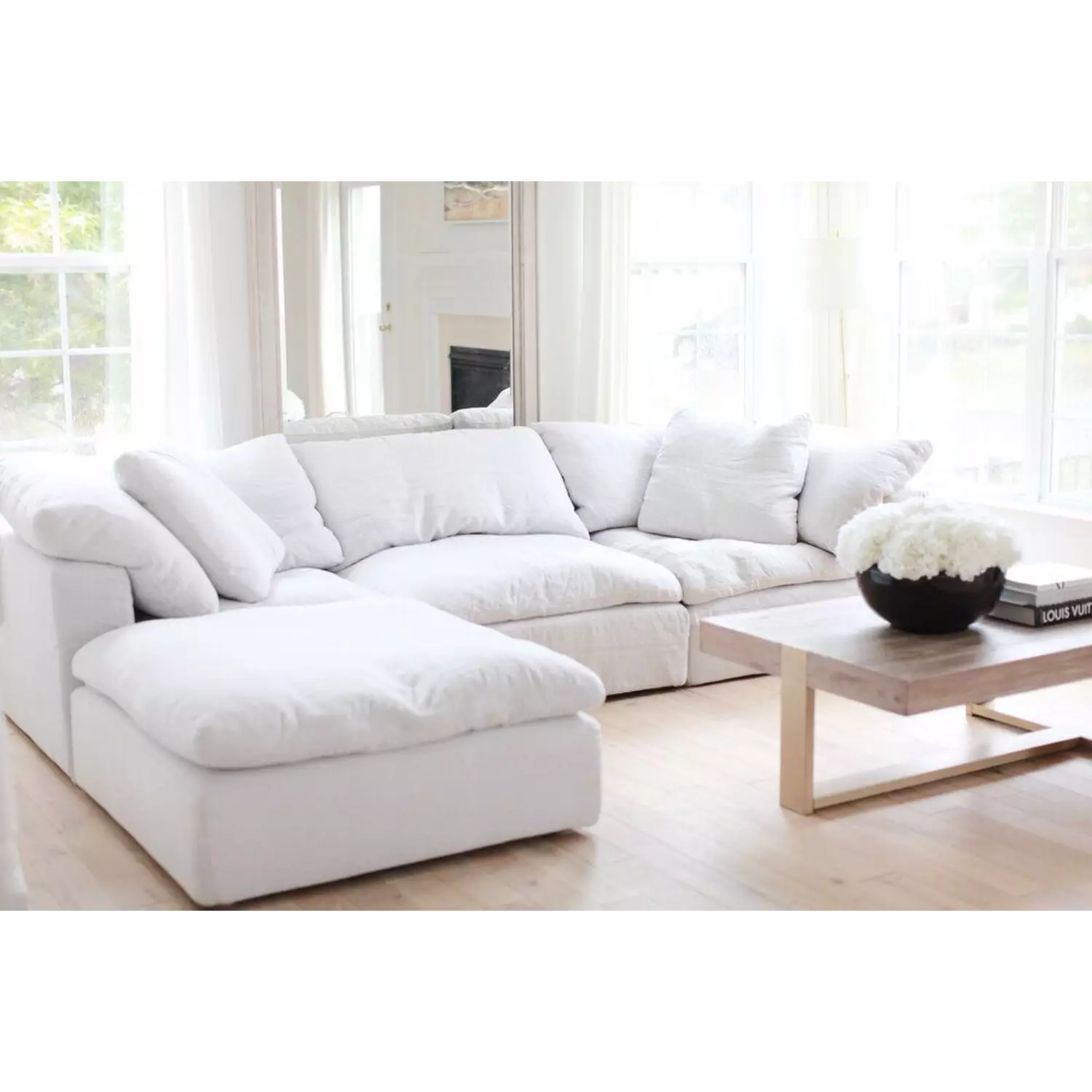 Cloudy l shaped sofa hover image