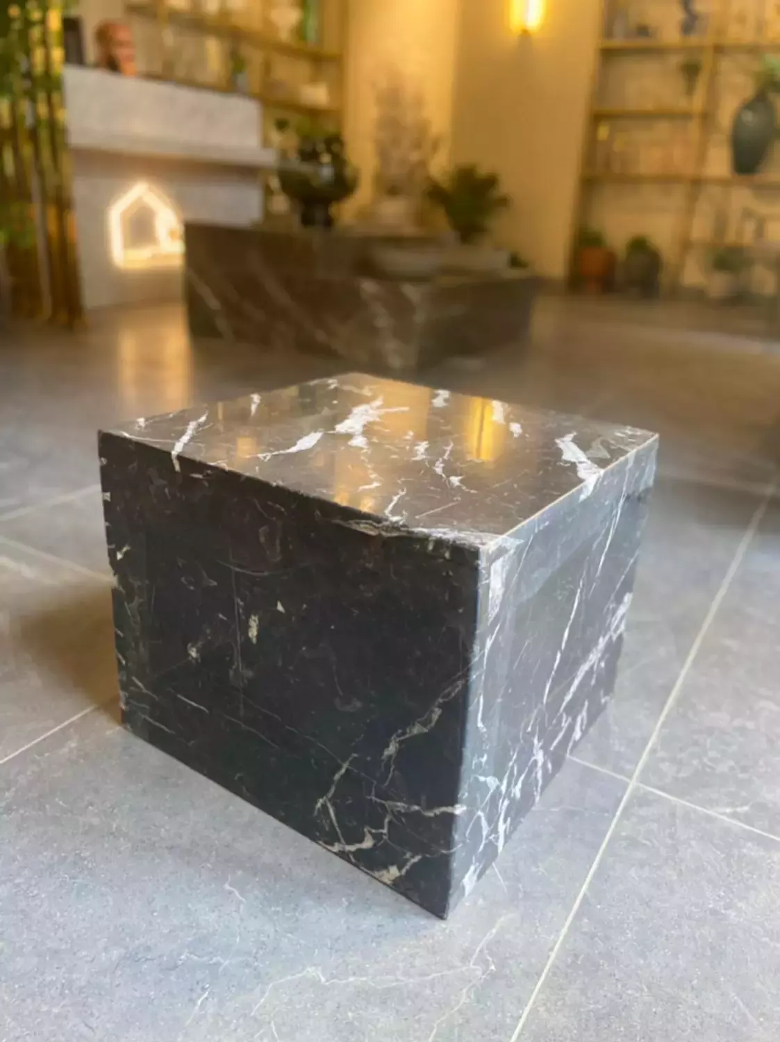 Marble Cube Side Table hover image