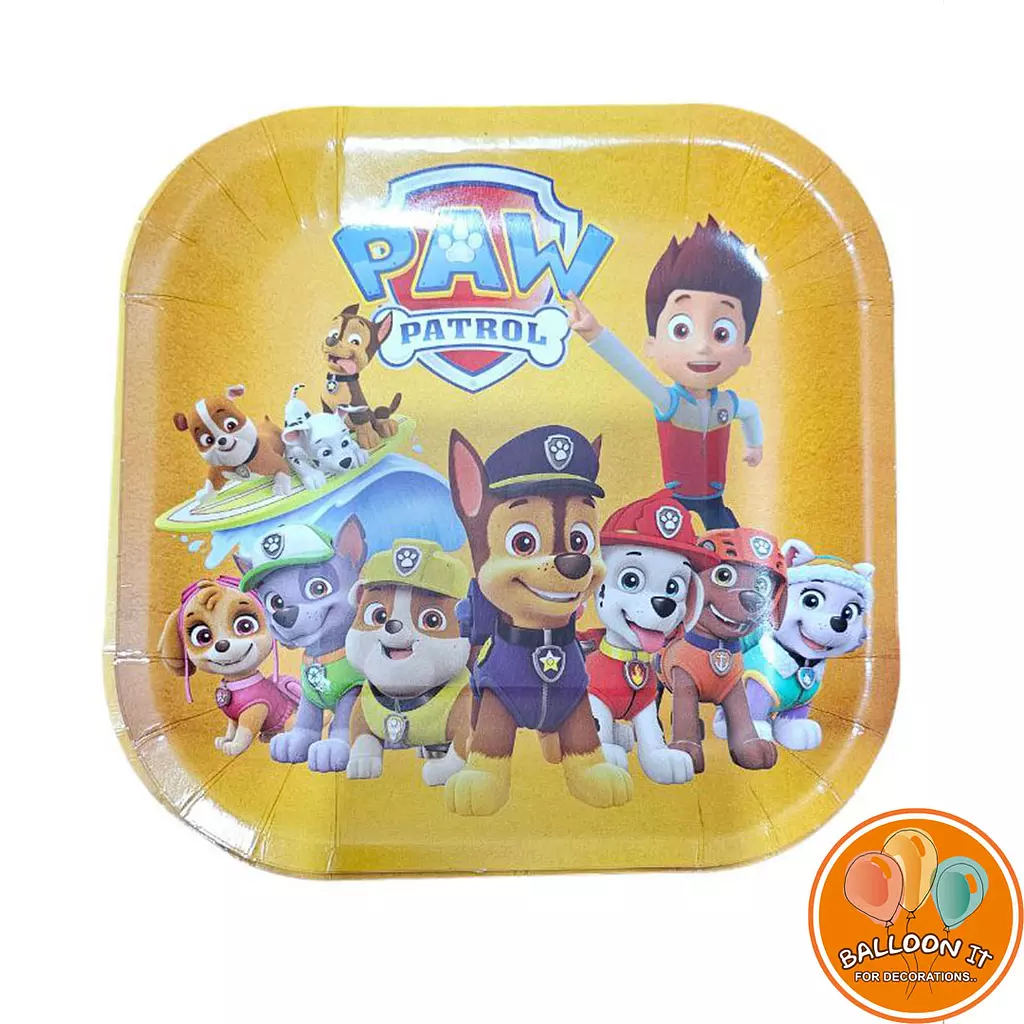 PAW patrols Plates birthday