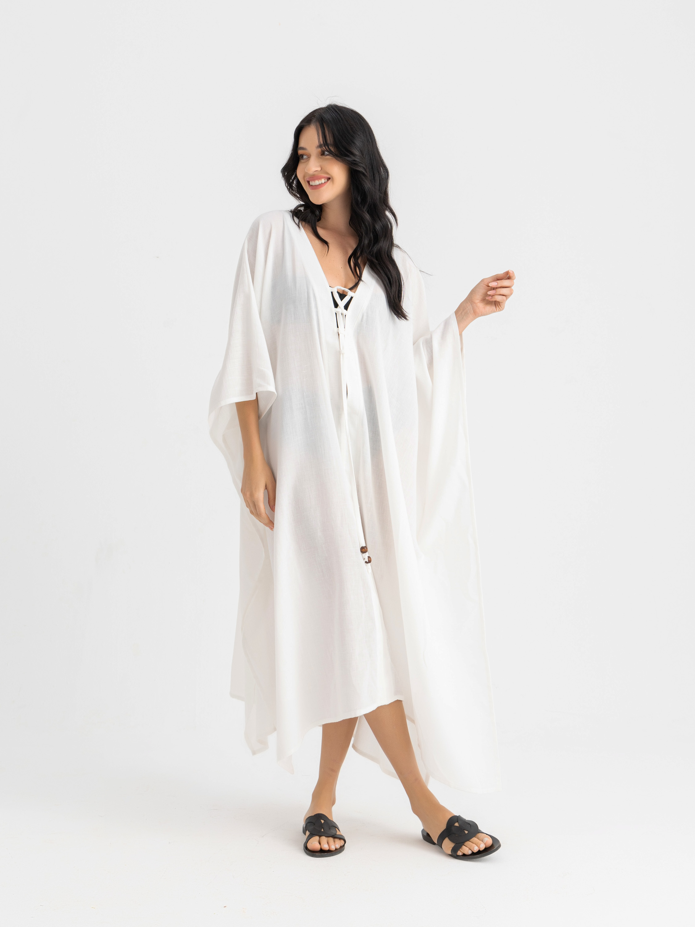 The VOUVA maxi linen kaftan 