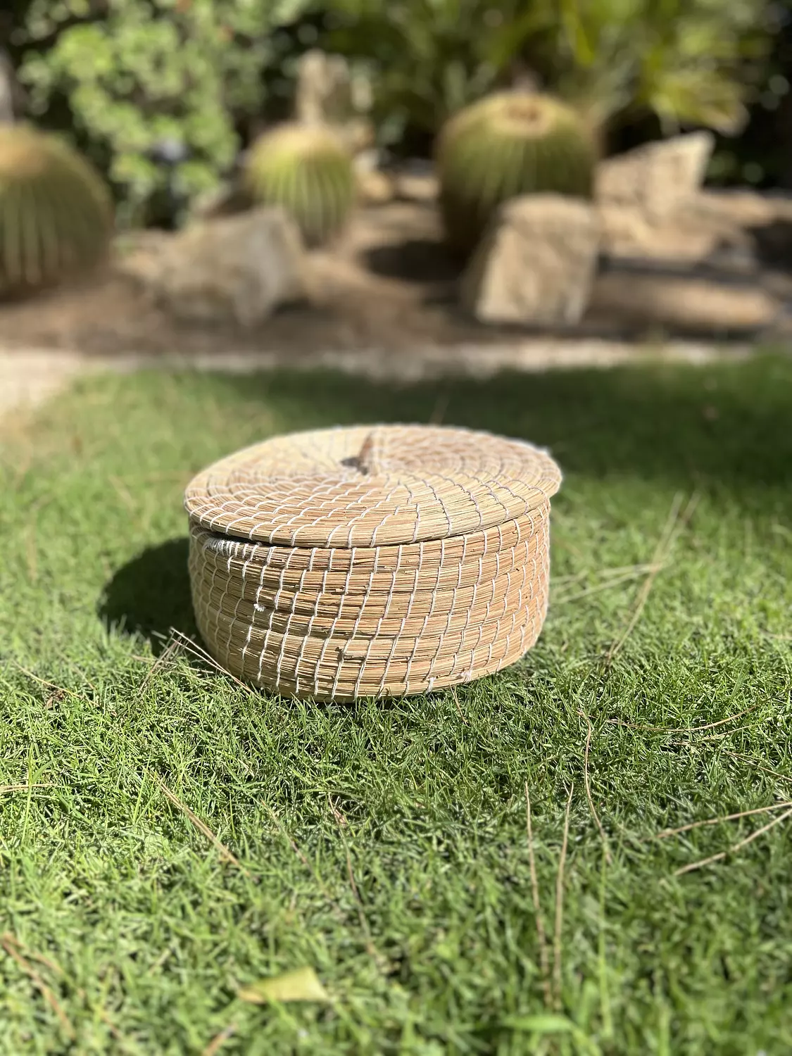 Boho Basket with Lid hover image