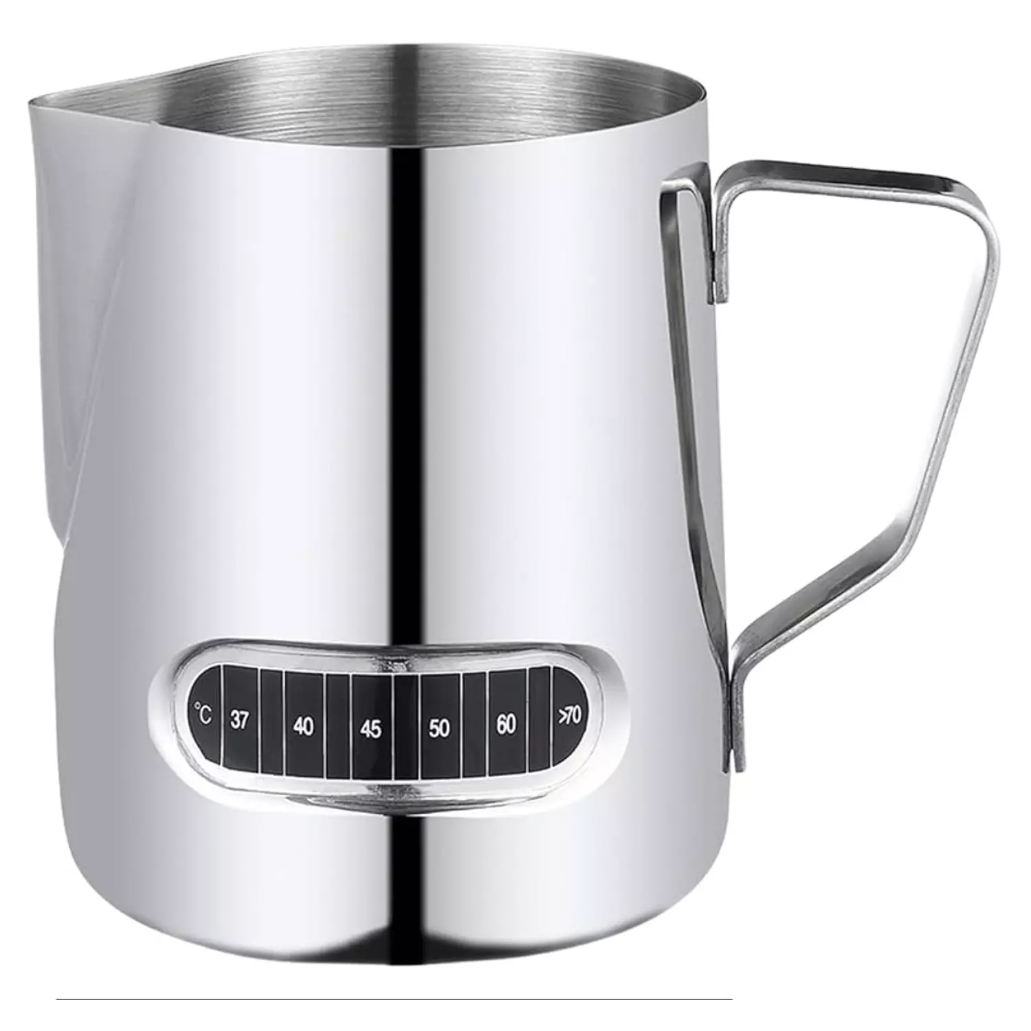 Stainless Steel 550 ML Milk Frothing Pitcher With Thermometer   hover image