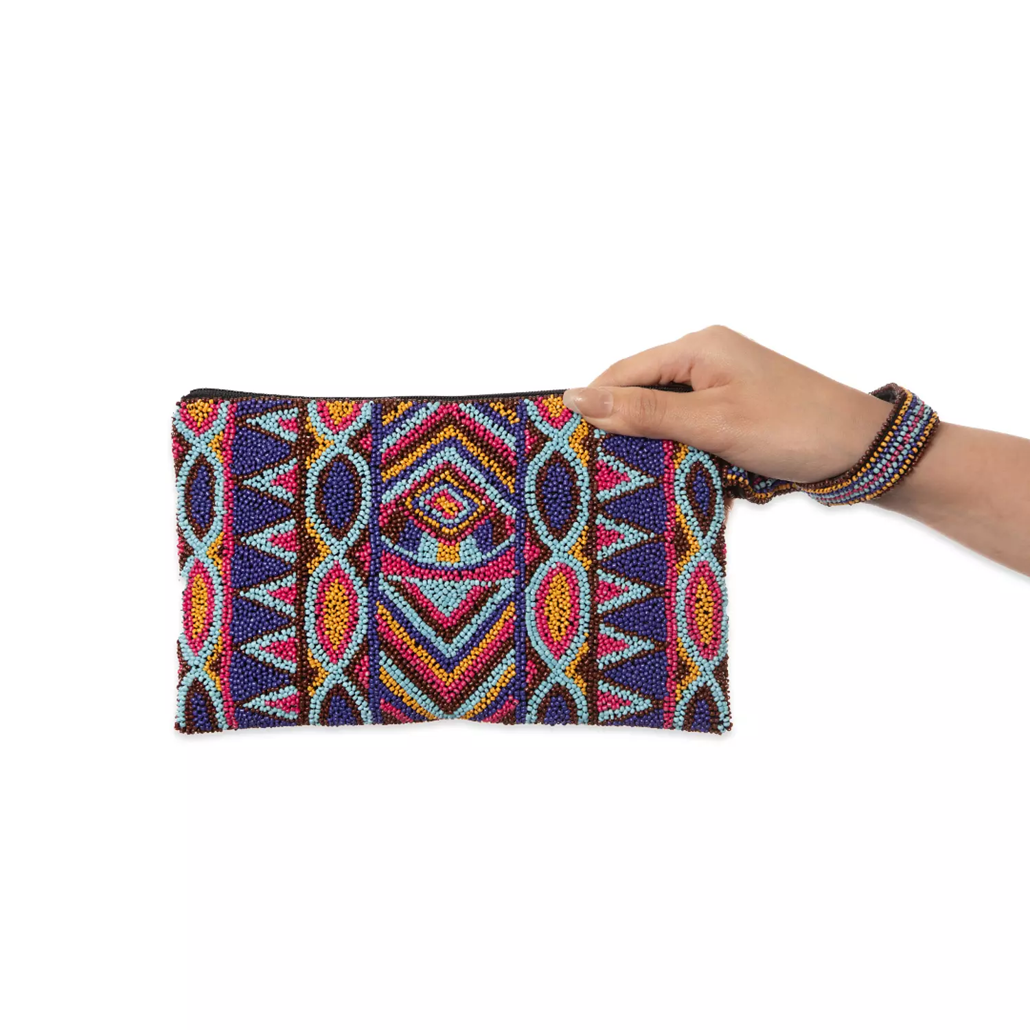 Savannah Splendor” African-Inspired Beaded Clutch 1